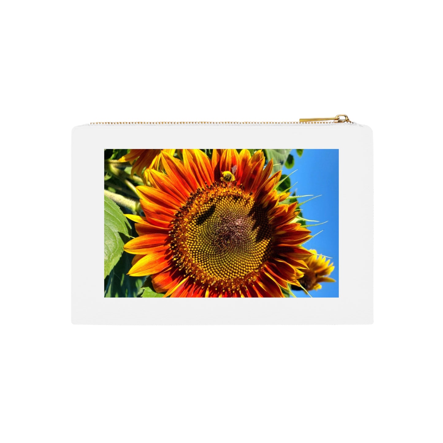 Bumble Bee Sunflower Cosmetic Bag (Enchanted Exposures By Tammy Lyne Collection)