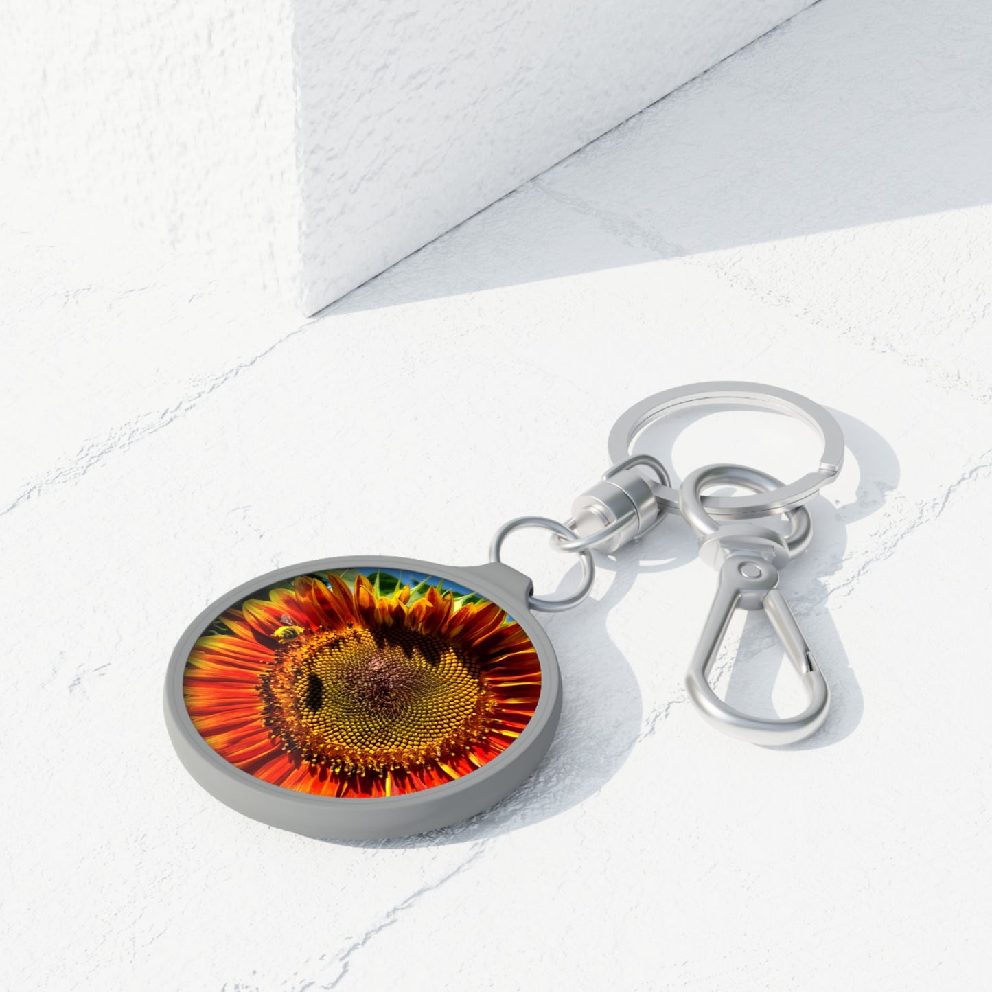 Bumble Bee Sunflower Key ring (Enchanted Exposures By Tammy Lyne)