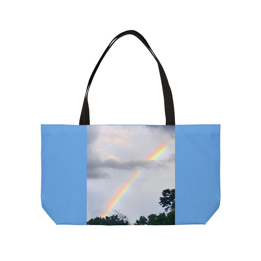 Rainbow Weekender Tote Bag (Enchanted Exposures By Tammy Lyne) BLUE