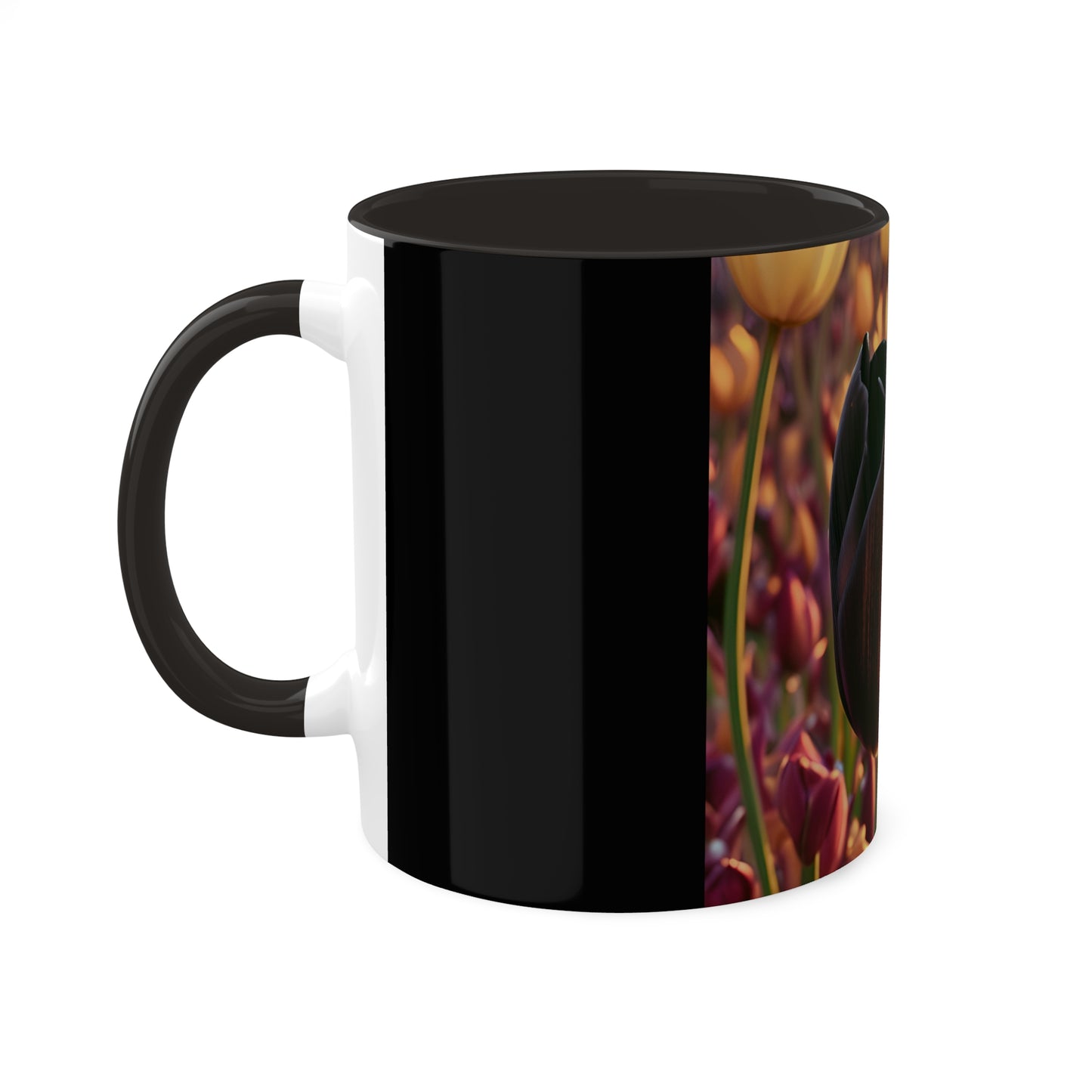 Purple Tulip Mug, 11oz (SP Photography Collection) BLACK