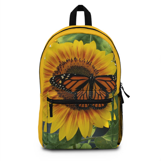 Happy Sunflower Butterfly Backpack  (Enchanted Exposures By Tammy Lyne) YELLOW