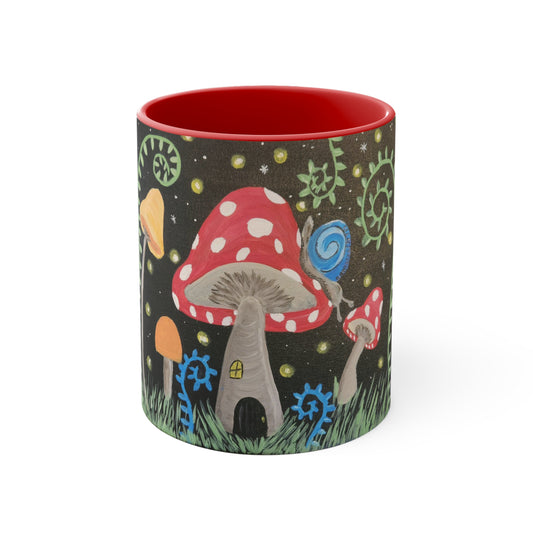 Magical Mushrooms Accent Coffee Mug, 11oz (Brookson Collection)