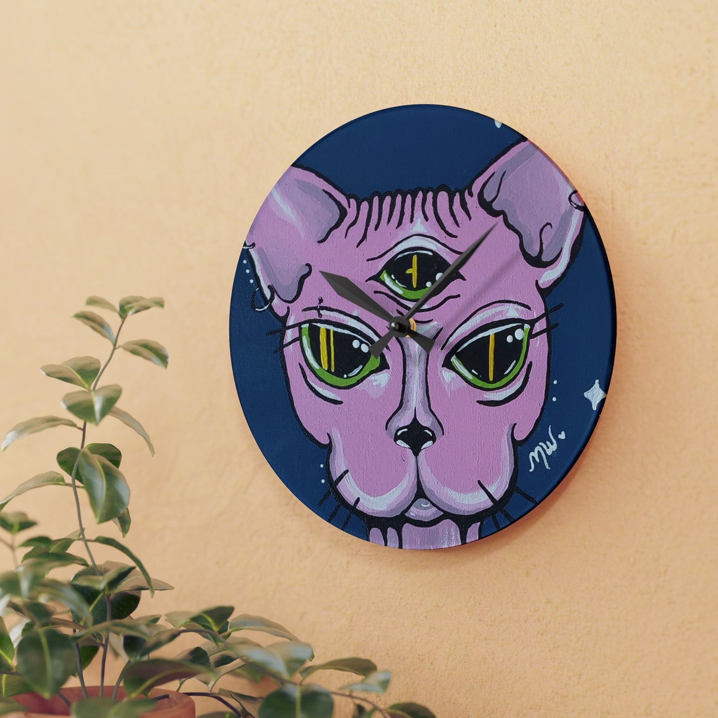 Madame Feline Wall Clock (Peculiar Paintings Collection)