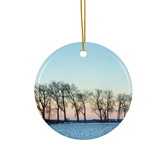 Snowy Tree Line Ornament (Enchanted Exposures By Tammy Lyne)