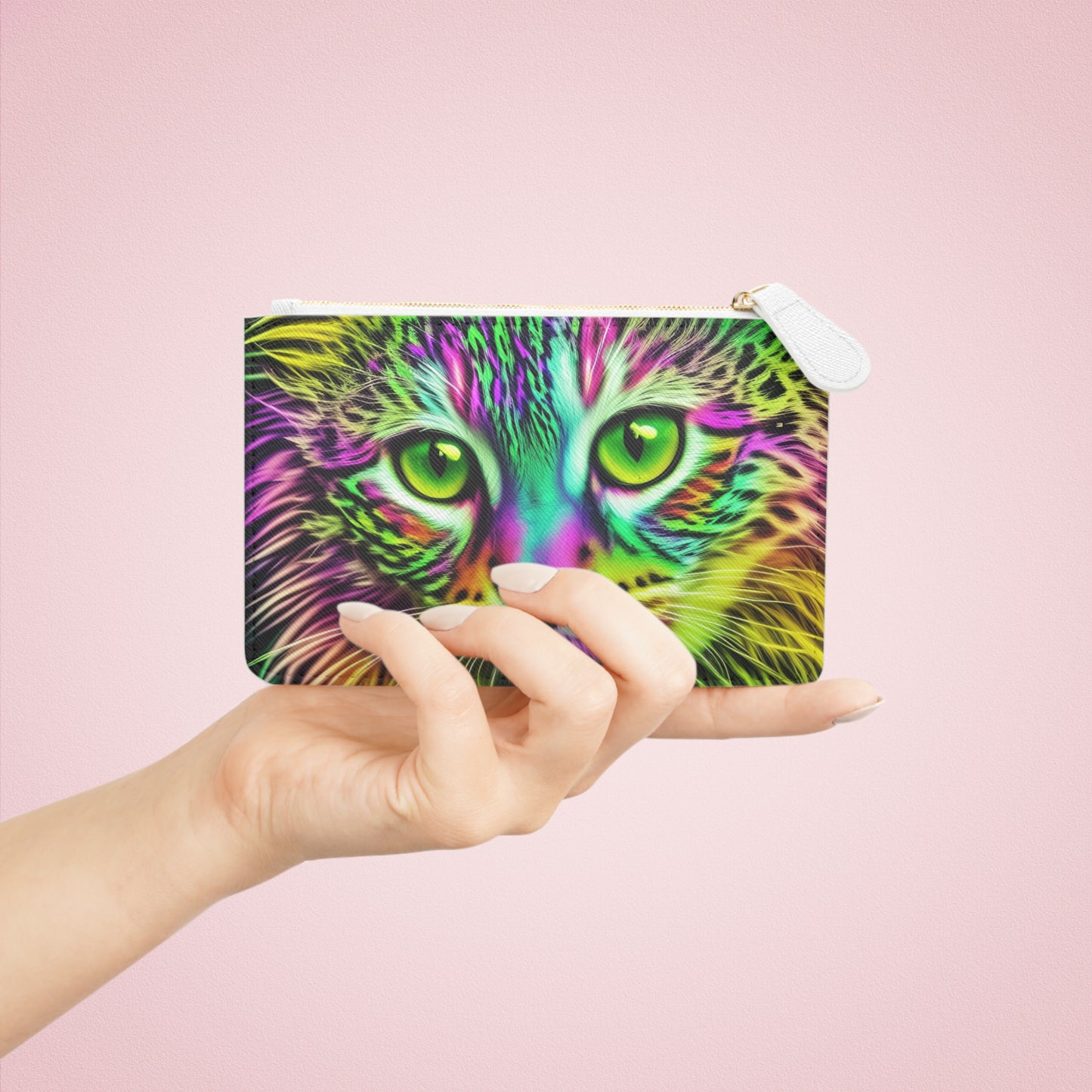 Colorful Kitty Mini Clutch Bag (SP Photography Collection) GREEN