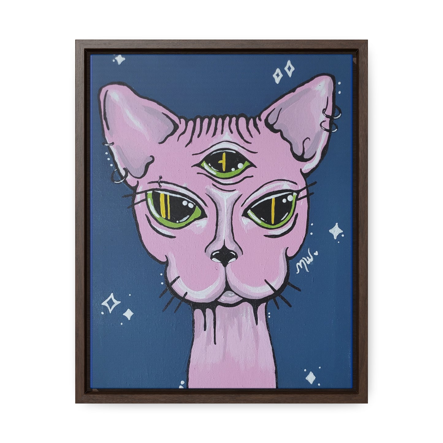 Madame Feline Canvas Wraps, Vertical Frame (Peculiar Paintings Collection)