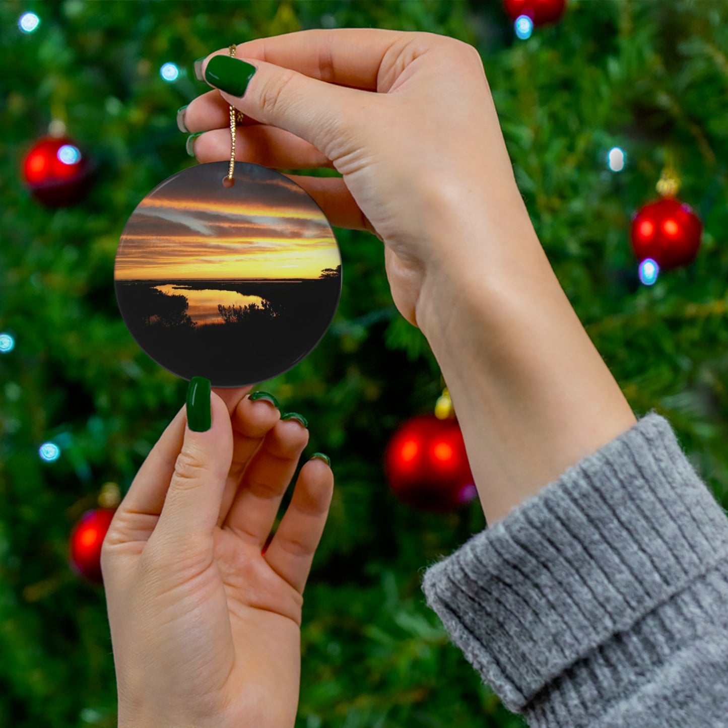 Mystic Sky Ceramic Ornament (Enchanted Exposures By Tammy Lyne)