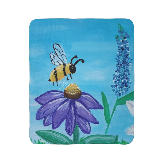 Busy Bee Fleece Sherpa Blanket (Brookson Collection)