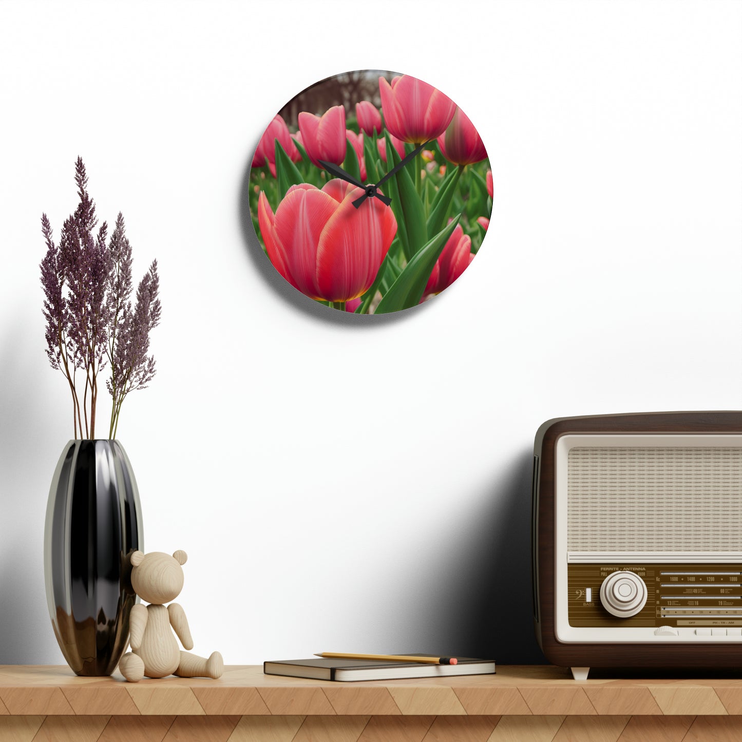 Tulips Acrylic Wall Clock (SP Photography Collection)