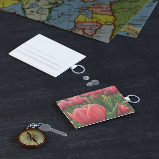 Pink Tulip Leather Card Hard Holder (SP Photography Collection)