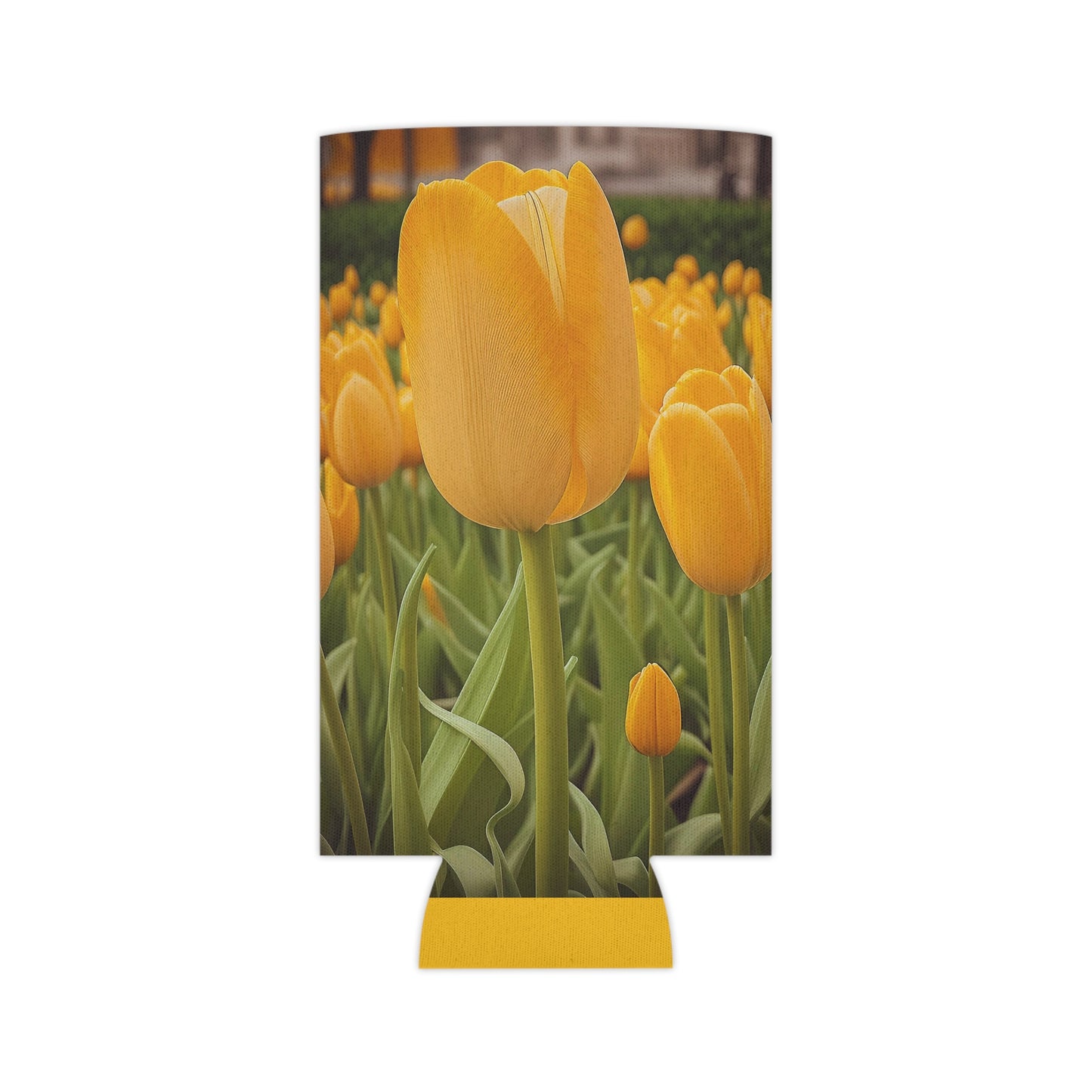 Yellow Tulip Can Slim Cooler Sleeve (SP Photography Collection) YELLOW