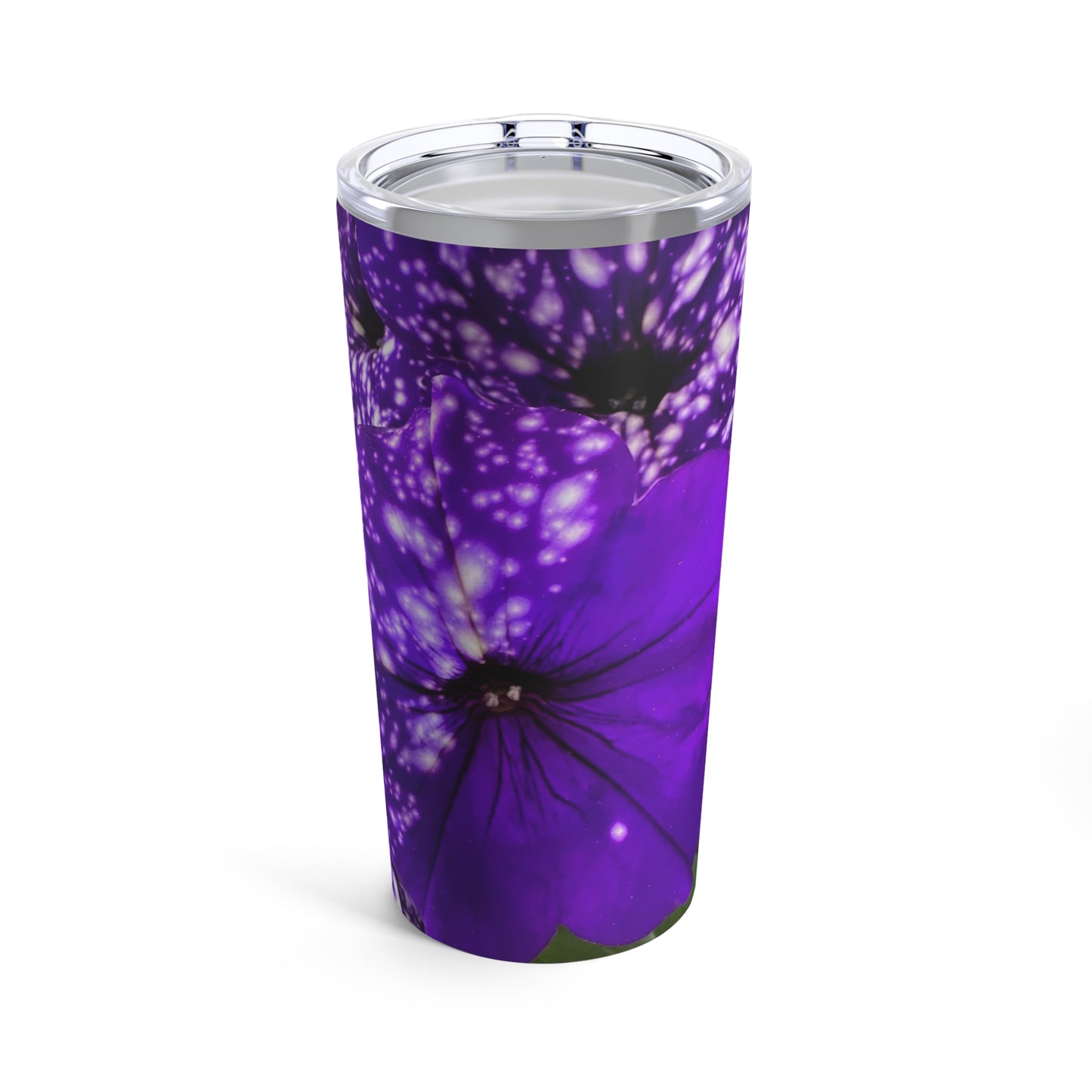 Purple Flower Tumbler 20oz (Custom Creations By Catelyn)