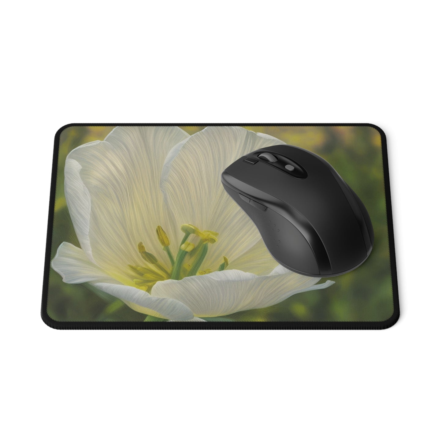 White Tulip Non-Slip Mouse Pad (SP Photography Collection)