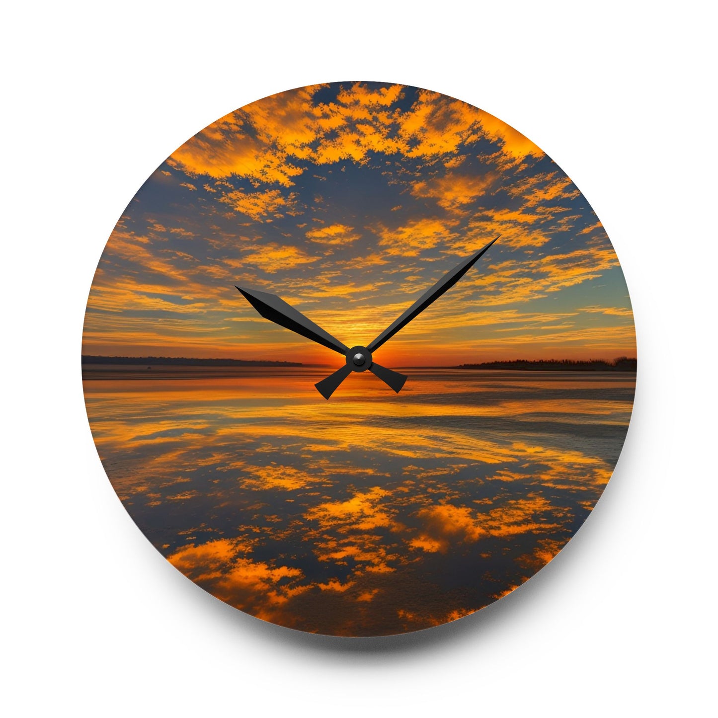 Orange Skies Acrylic Wall Clock (SP Photography Collection)