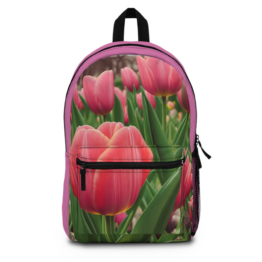 Pink Tulips Backpack (SP Photography Collection) PINK