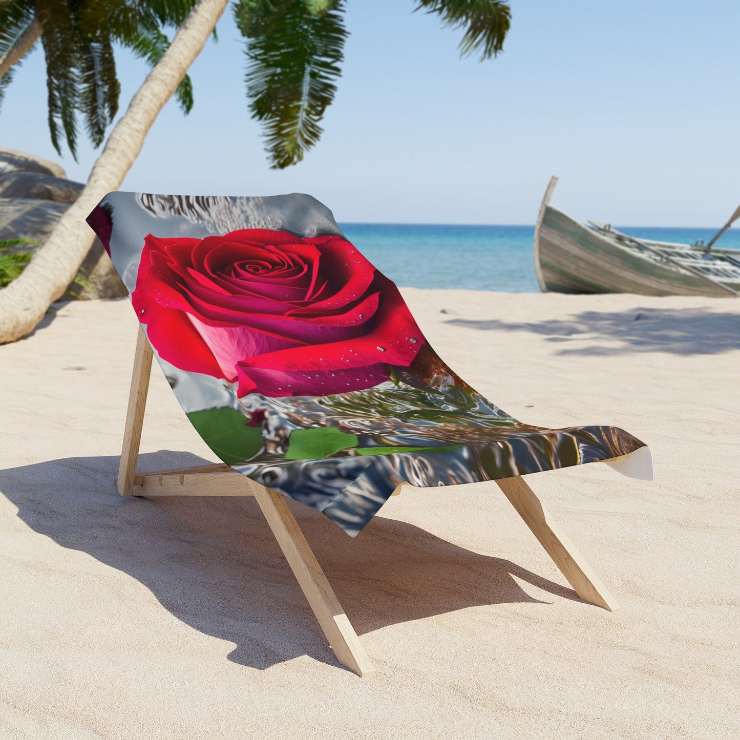 Red Rose Beach Towel (SP Photography Collection)