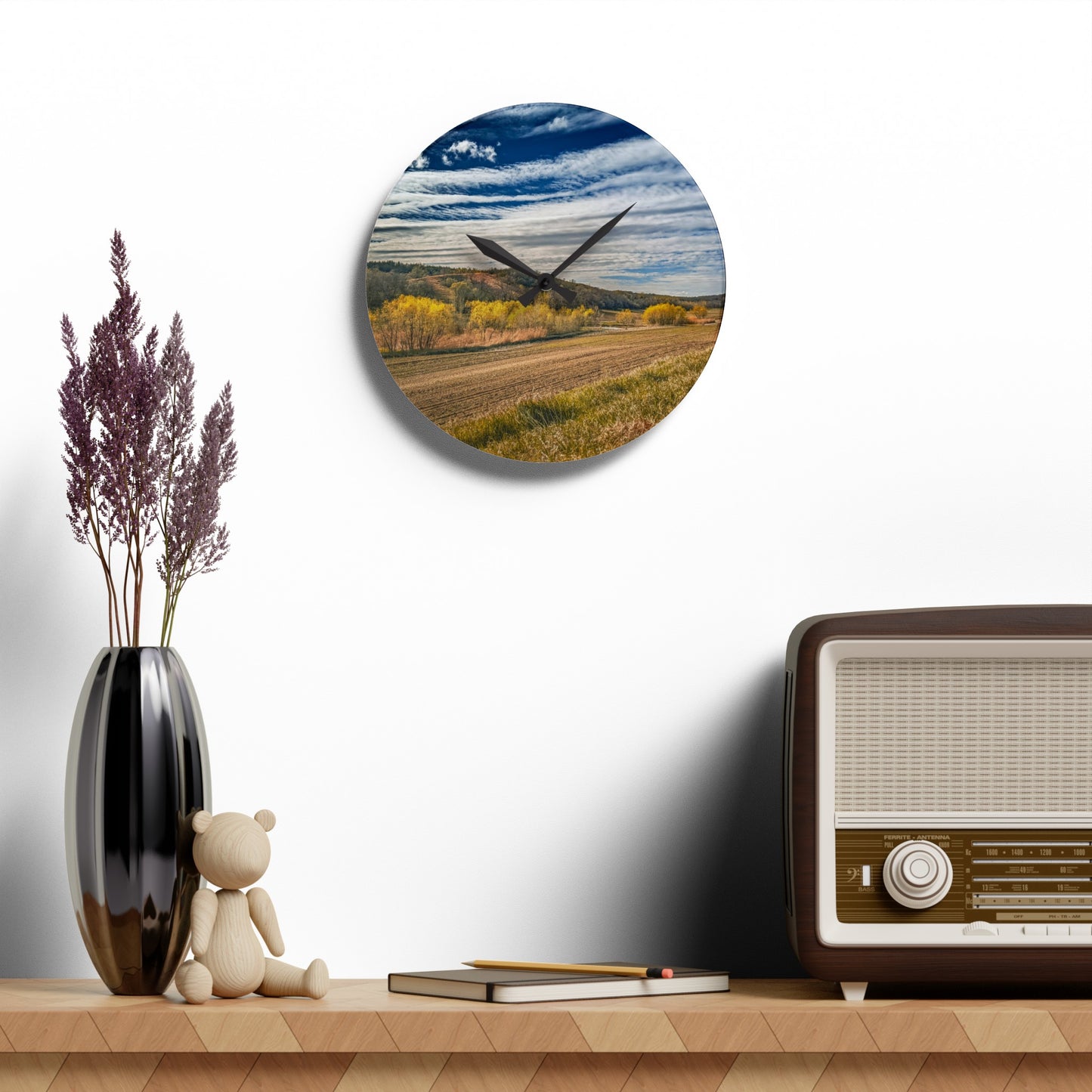 Dirt Road Sky Acrylic Wall Clock(SP Photography Collection)