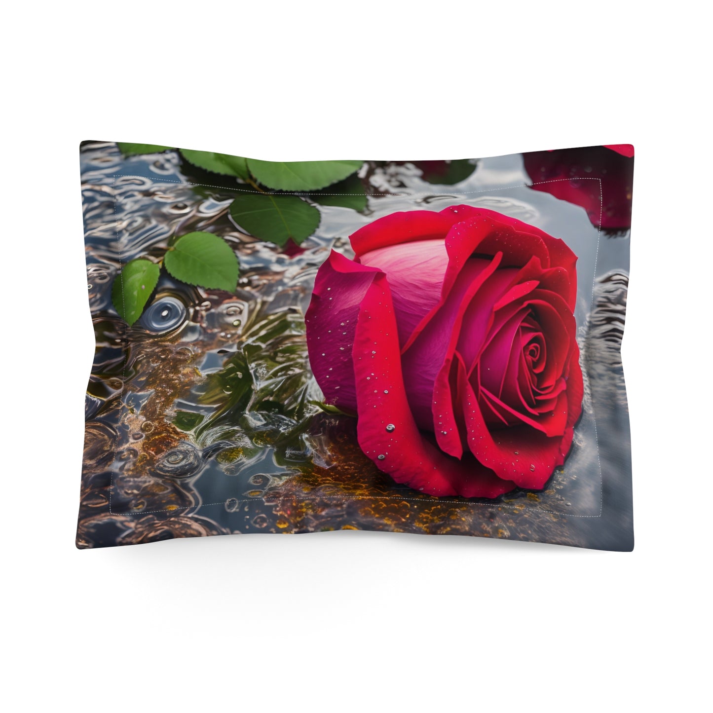 Red Rose Microfiber Pillow Sham (SP Photography Collection)