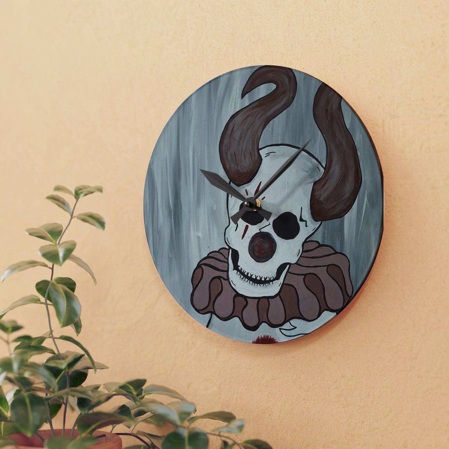 Toby The Clown Wall Clock (Peculiar Paintings Collection)