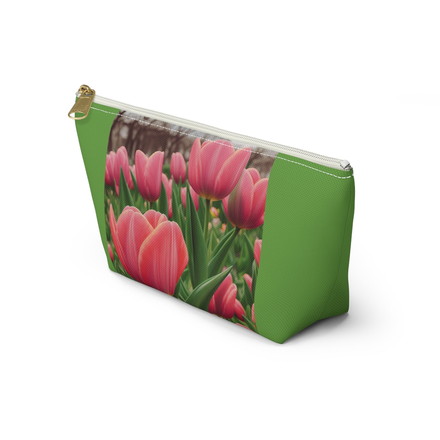 Tulips Accessory Pouch w T-bottom (SP Photography Collection) GREEN