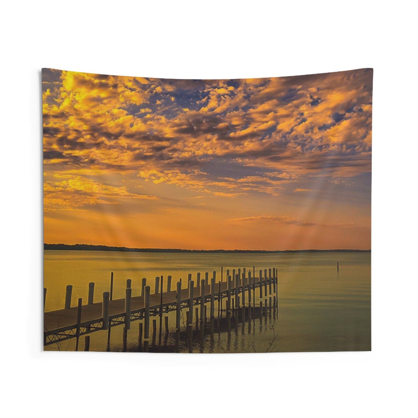 On the dock Indoor Wall Tapestries (SP Photography Collection)