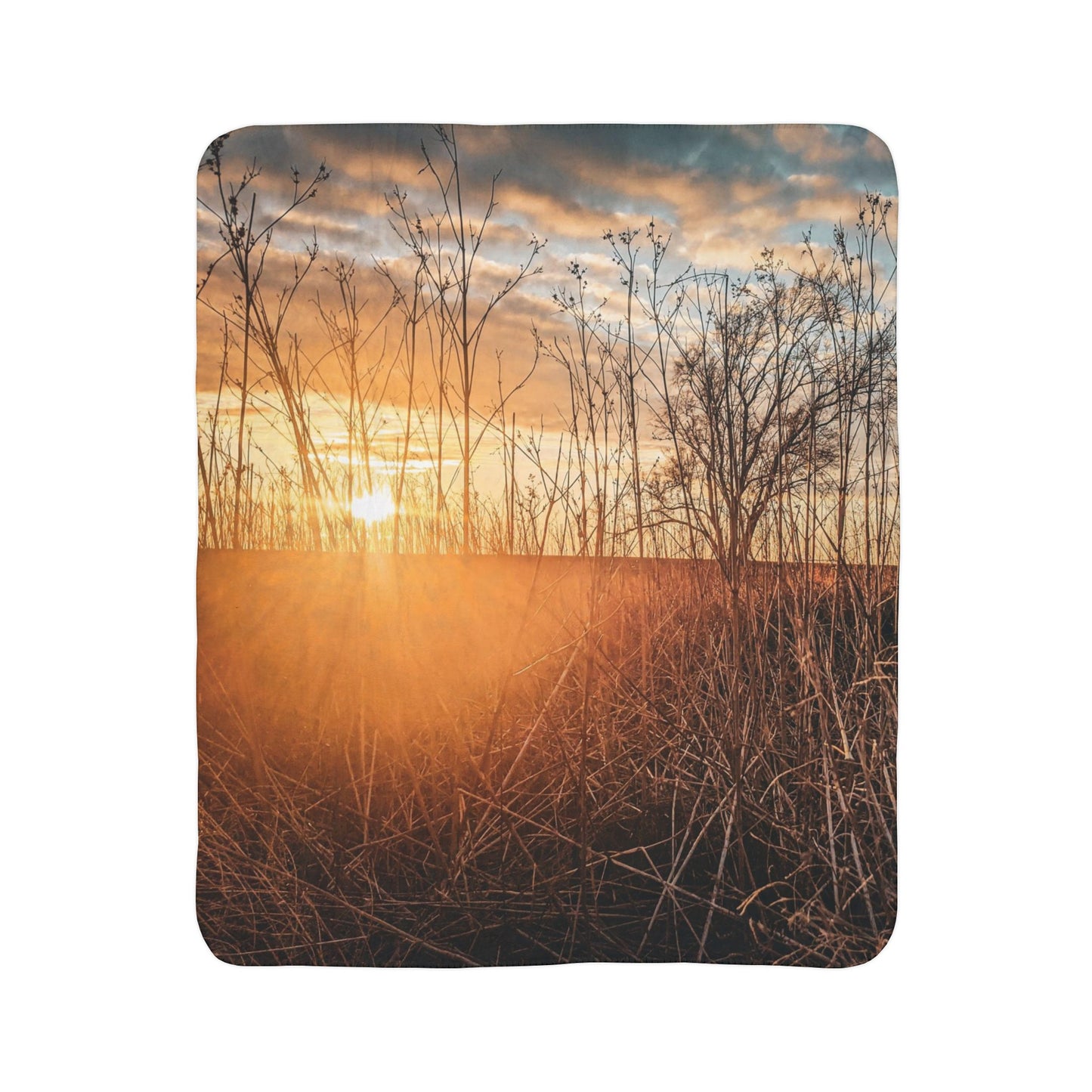 Cloudy Sunset Fleece Sherpa Blanket (SP Photography Collection)