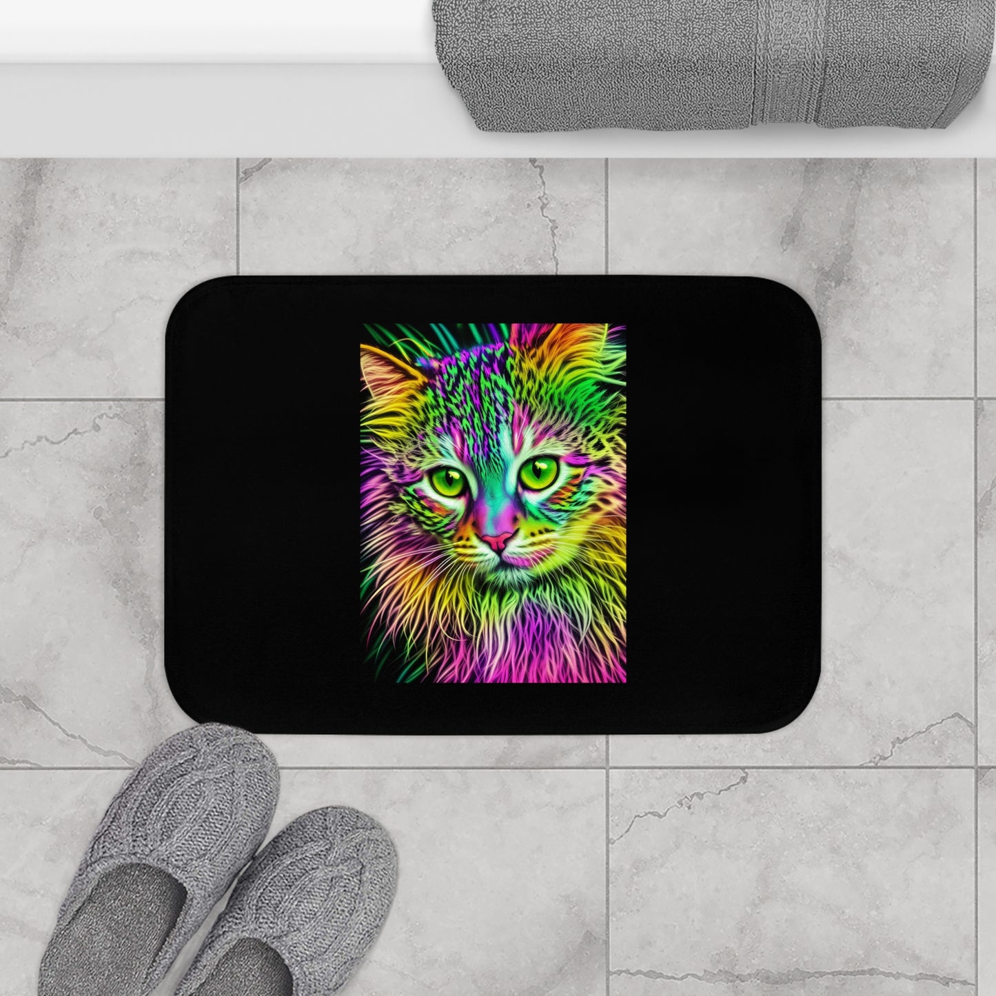 Colorful Kitty Bath Mat (SP Photography Collection)