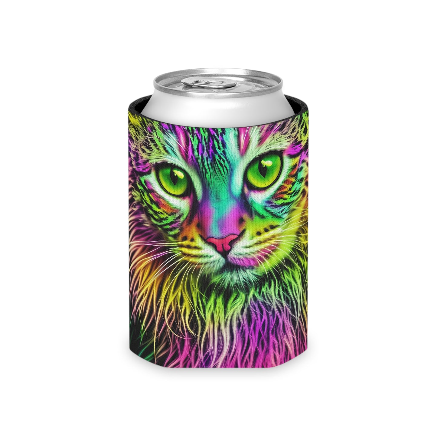 Colorful Kitty Can Regular Cooler Sleeve (SP Photography Collection) GREEN