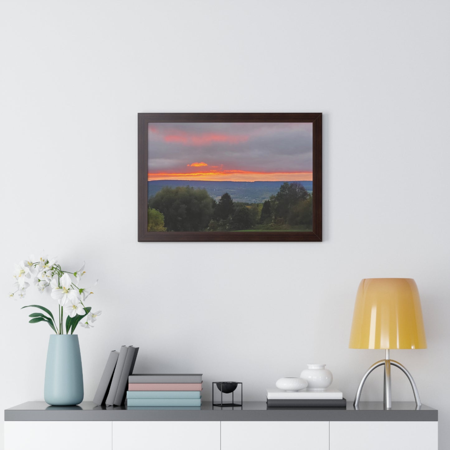 Purple Sunset Framed Horizontal Poster (B & J Collections)