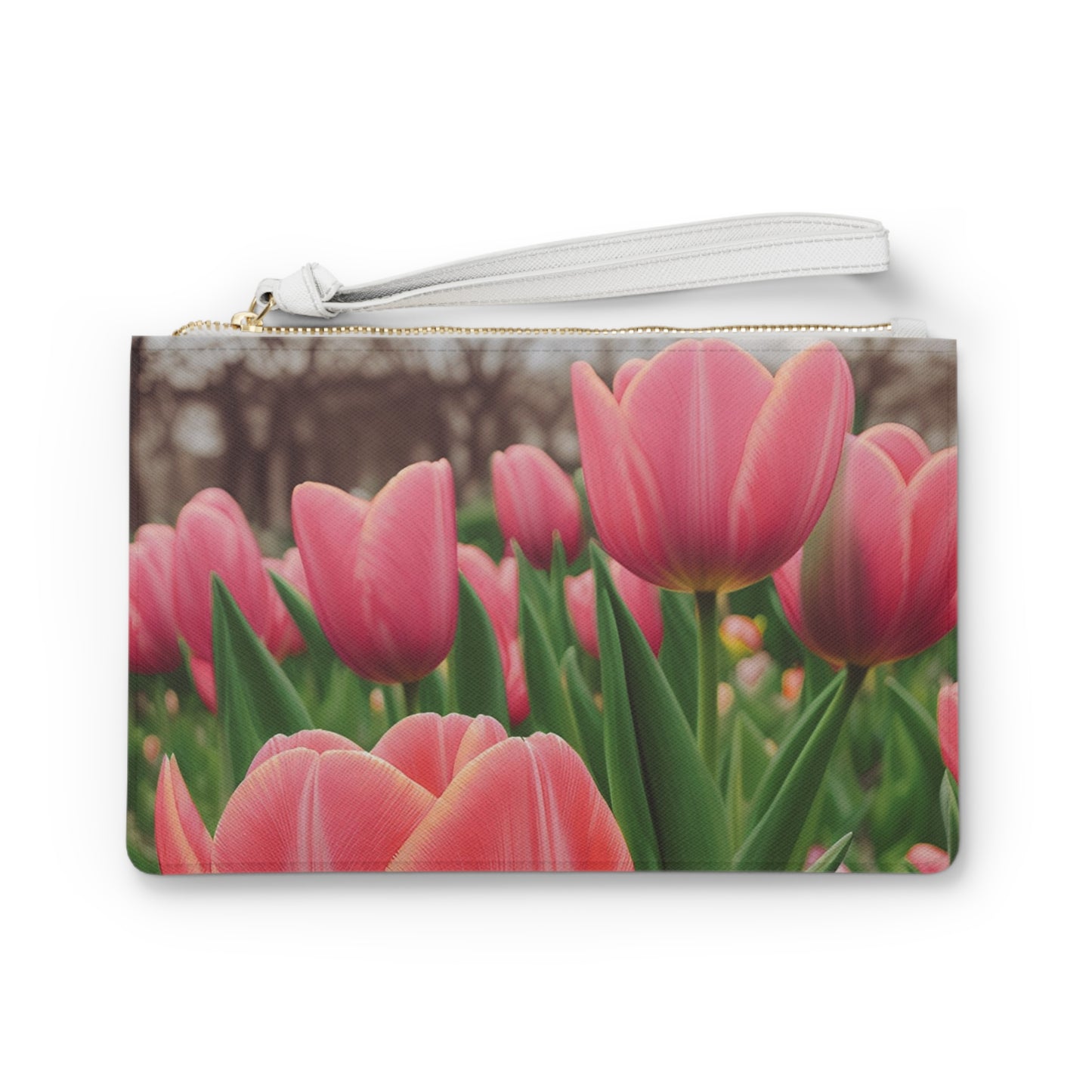 Tulips Large Clutch Bag (SP Photography Collection) GREEN