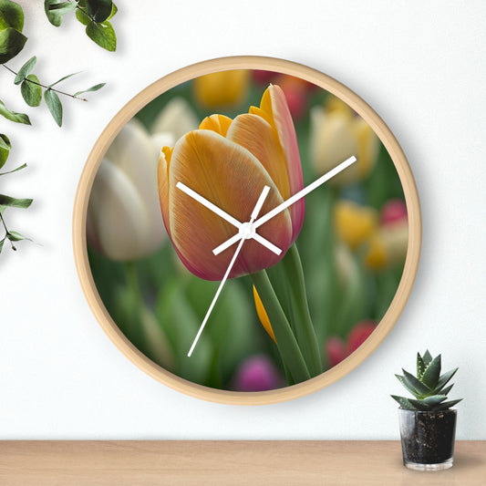 Orange Tulip Wall Clock (SP Photography Collection)