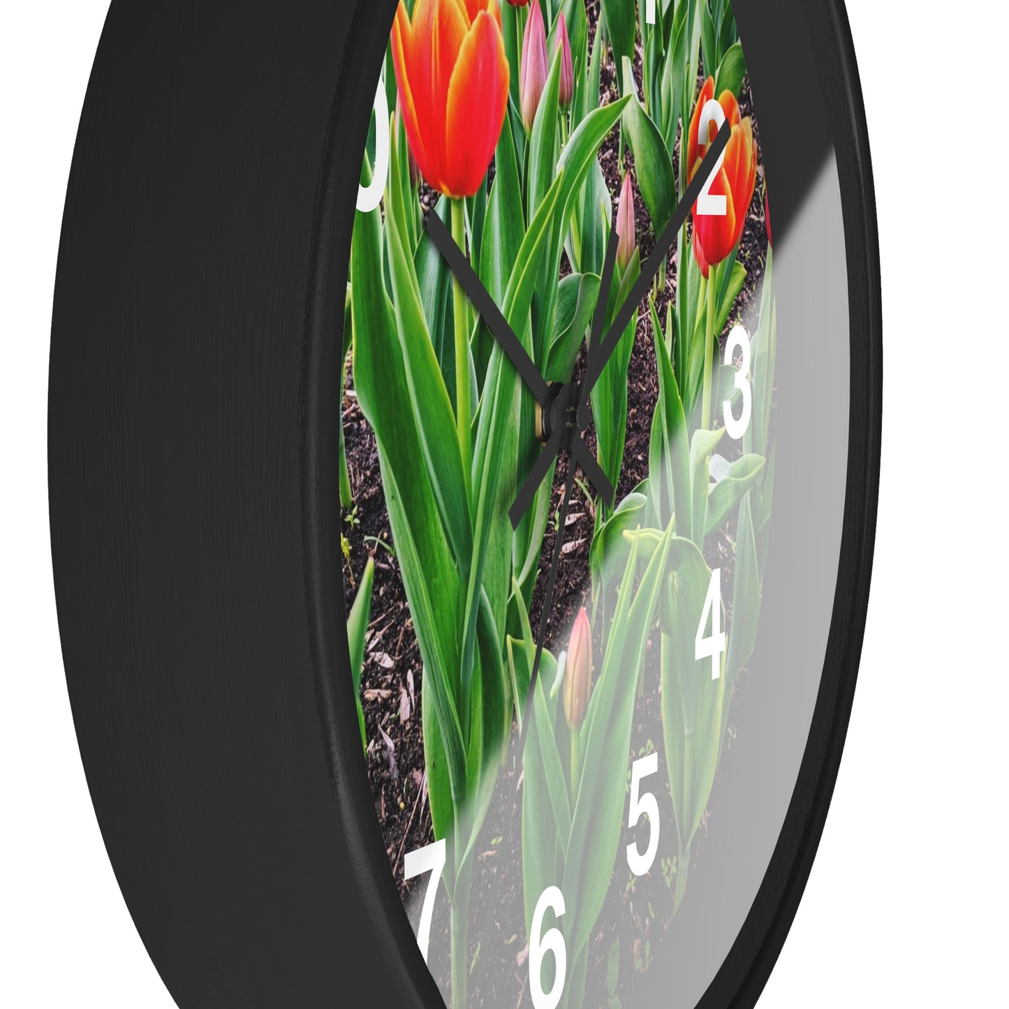 Red Tulips Wall Clock (SP Photography Collection)