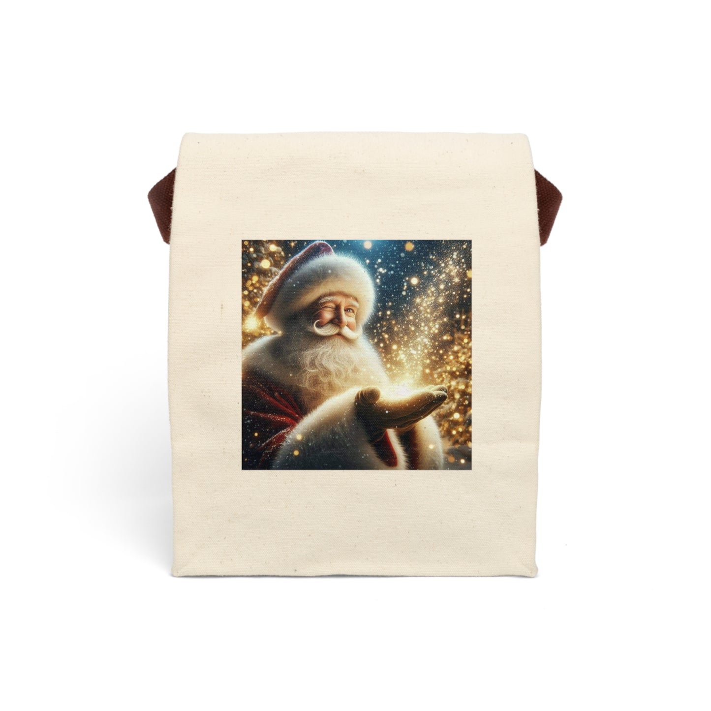 Santa Magic Canvas Lunch Bag With Strap (ai B & J Collections)