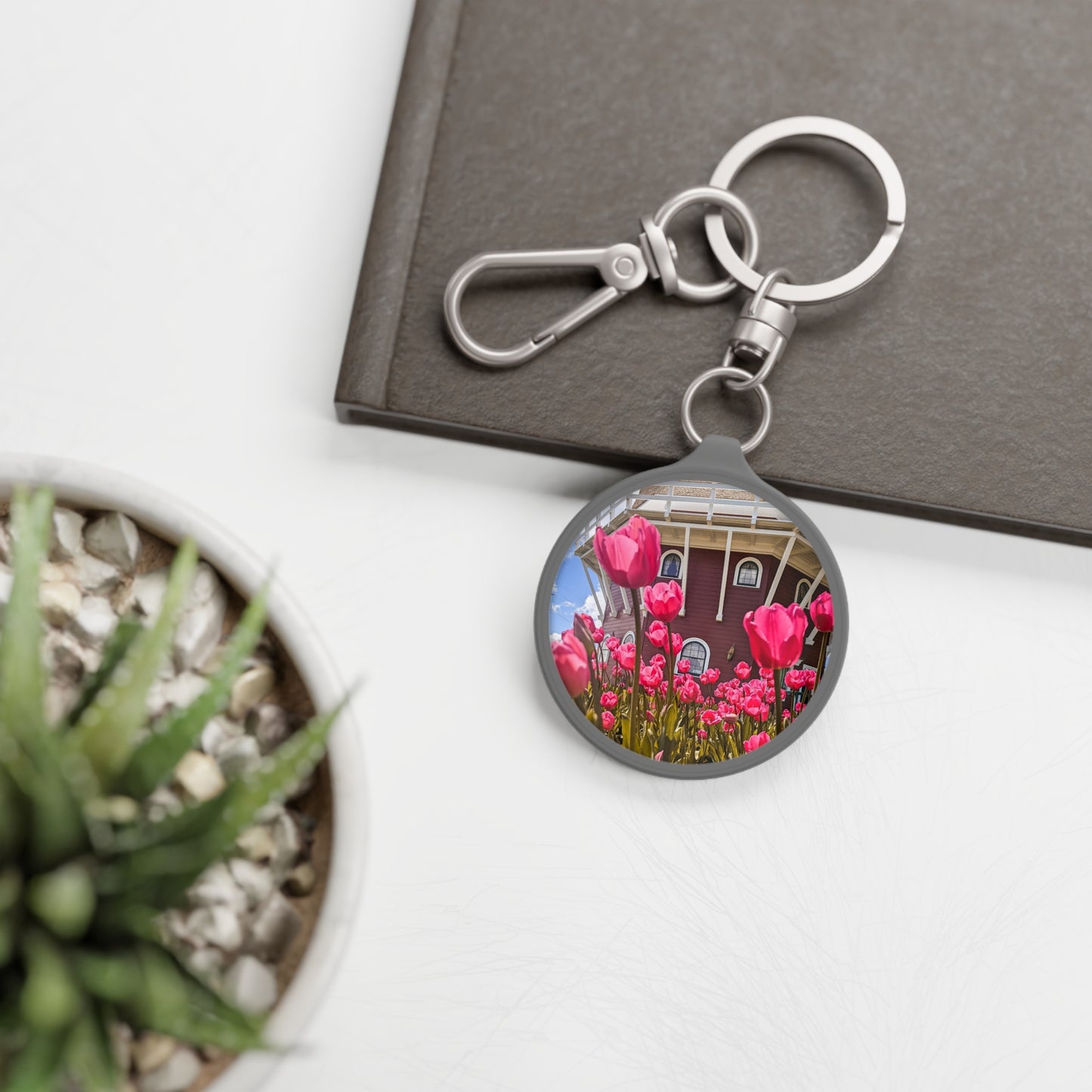 Windmill Pink Tulips  Key Ring (SP Photography Collection)