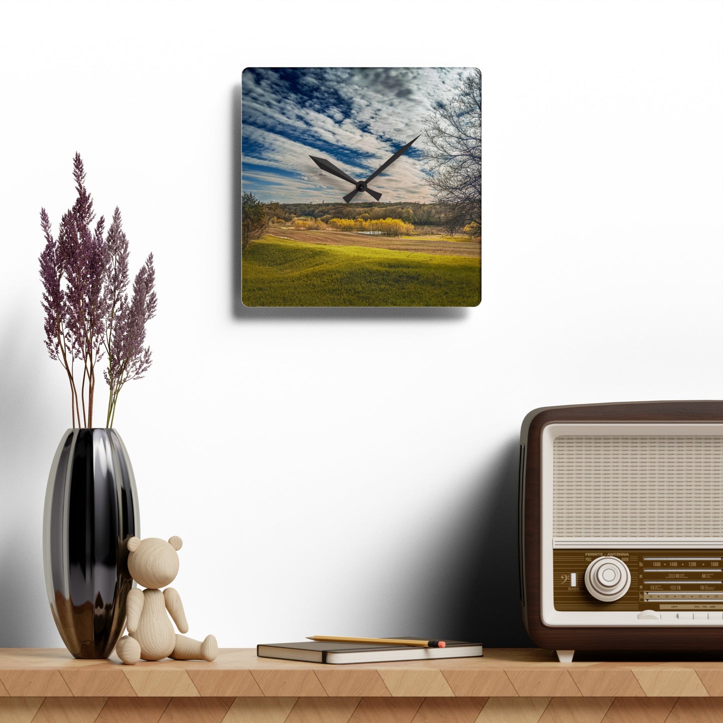 Rolling Clouds Acrylic Wall Clock (SP Photography Collection)