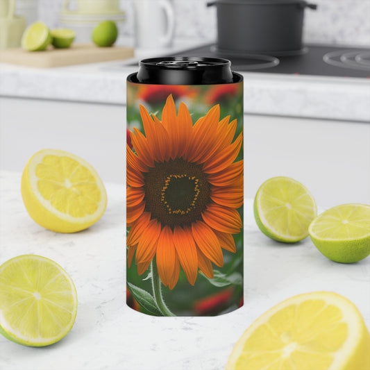 Orange Sunflower Can Slim Cooler Sleeve (SP Photography Collection) ORANGE