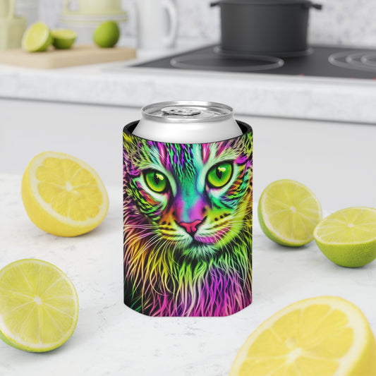 Colorful Kitty Can Regular Cooler Sleeve (SP Photography Collection) GREEN