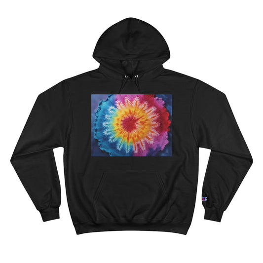 Tye Dye flower Champion Hoodie (ai B & J Collections) Maroon