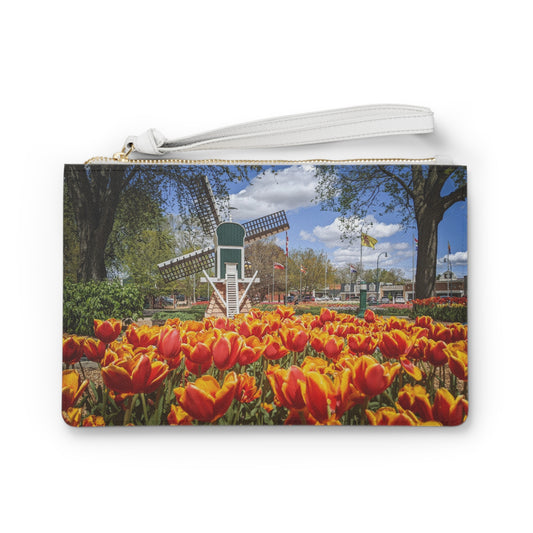 Windmill Garden Large Clutch Bag (SP Photography Collection) BLACK