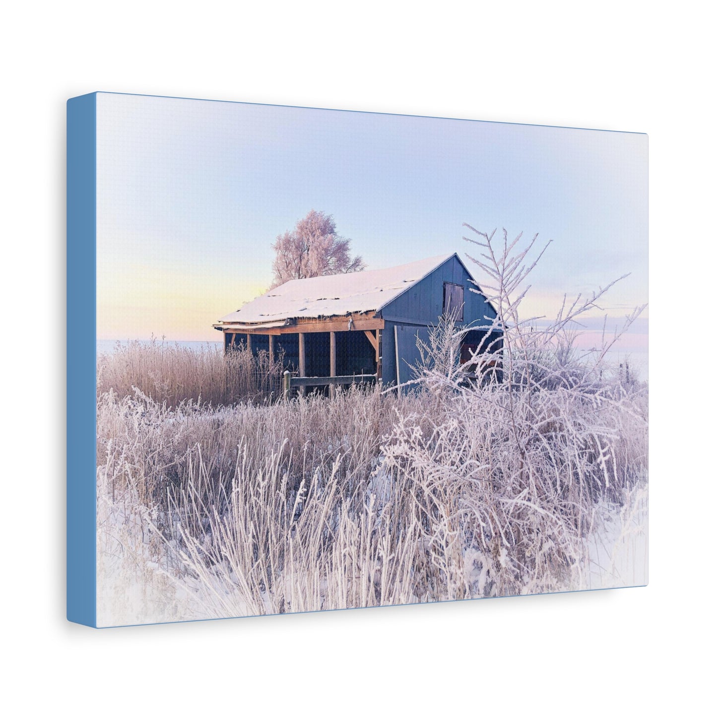 Wintery Barn  Matte Canvas, Stretched, (SP Photography Collection)