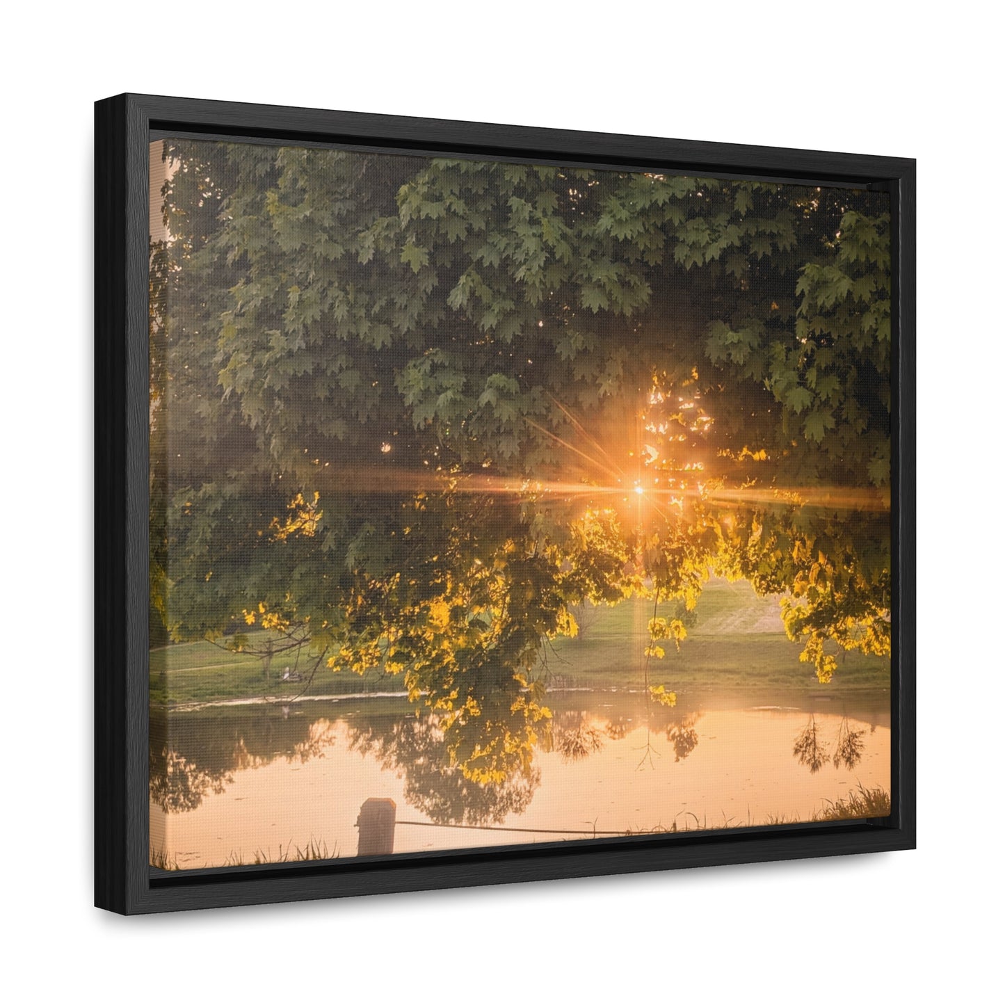 Sunset Pond Black Horizontal Frame (SP Photography Collection)