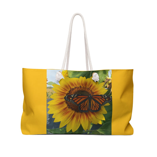 Happy Sunflower Weekender Bag (Enchanted Exposures By Tammy Lyne Collection) YELLOW