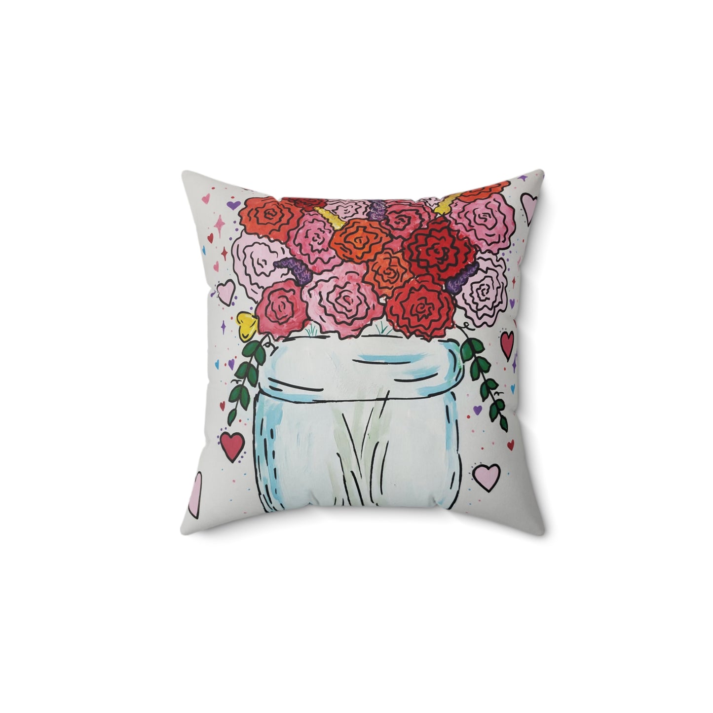 Valentines Day Spun Polyester Square Pillow (Specialties Collections)