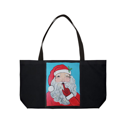 Secret Santa Weekender Tote Bag (Seasonal Collections) BLACK