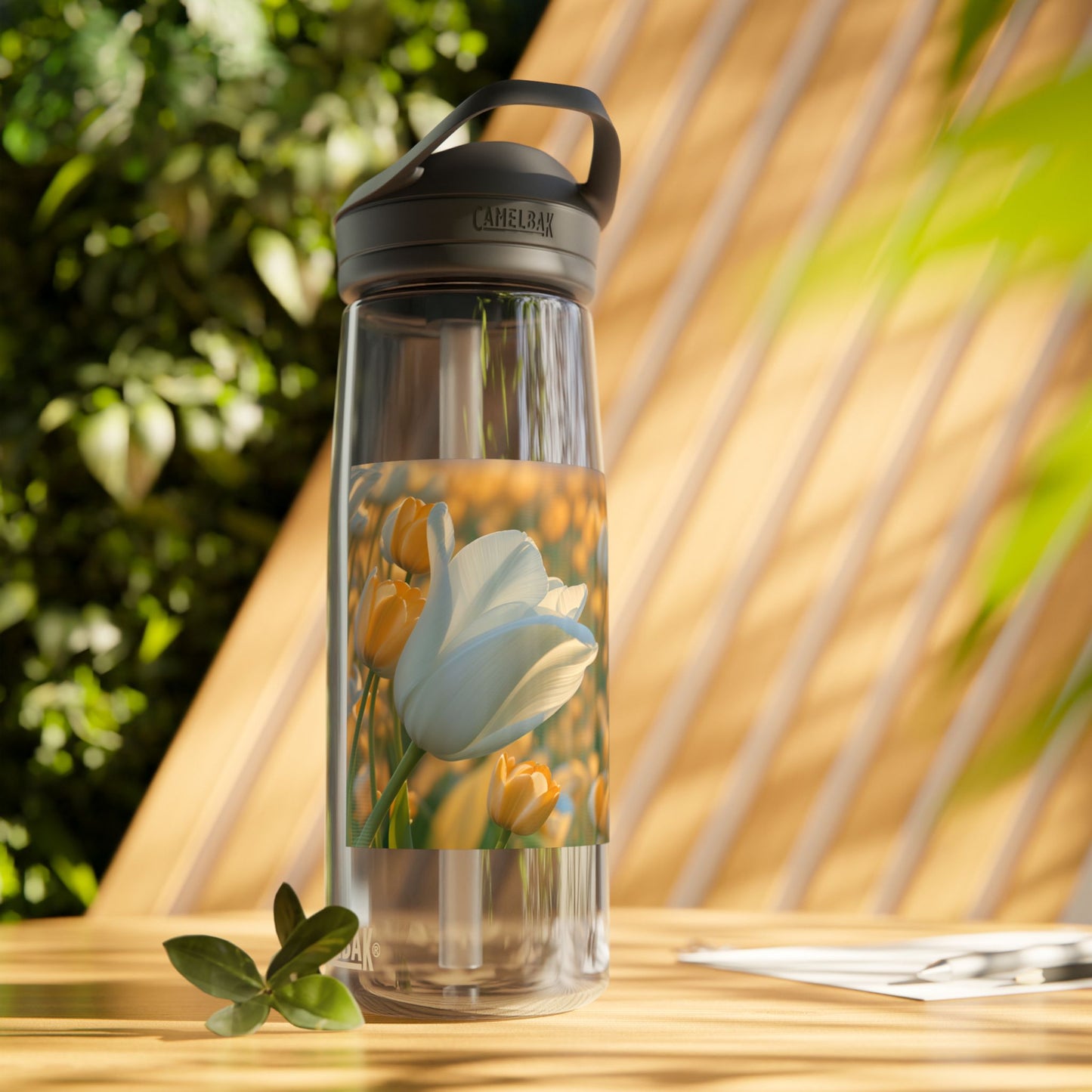 White Flower Tulip CamelBak Eddy®  Water Bottle, 25oz (SP Photography Collection)