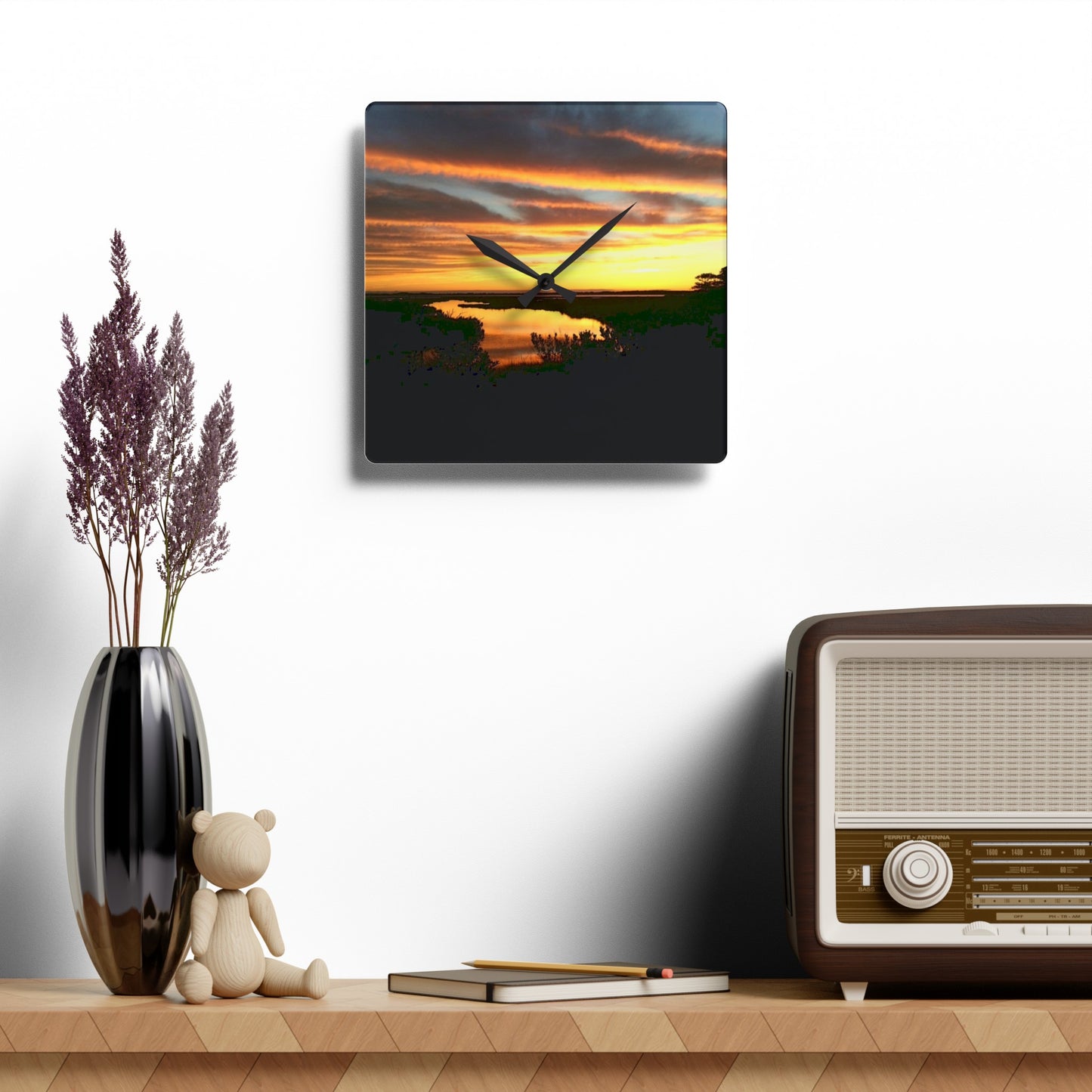 Mystic Sky Acrylic Wall Clock (Enchanted Exposures By Tammy Lyne)