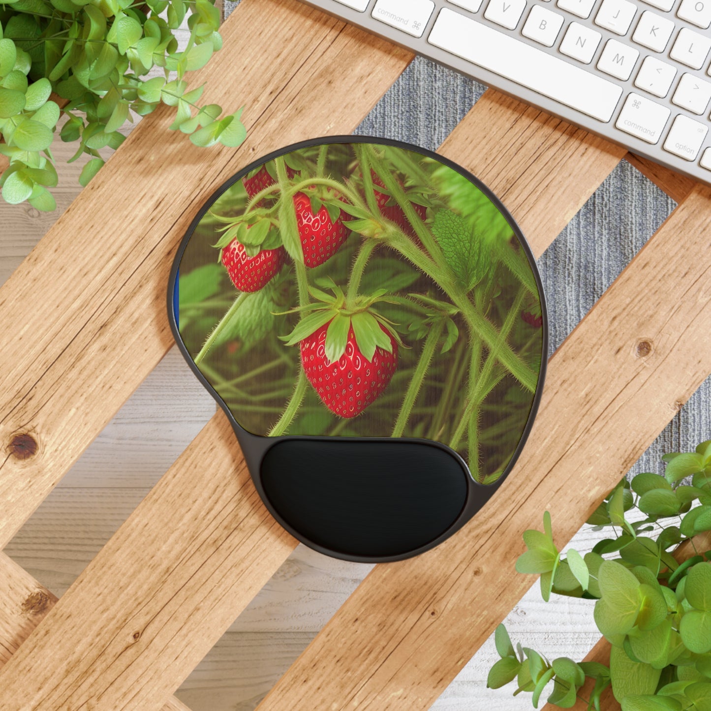 Strawberry Mouse Pad With Wrist Rest (SP Photography Collection)