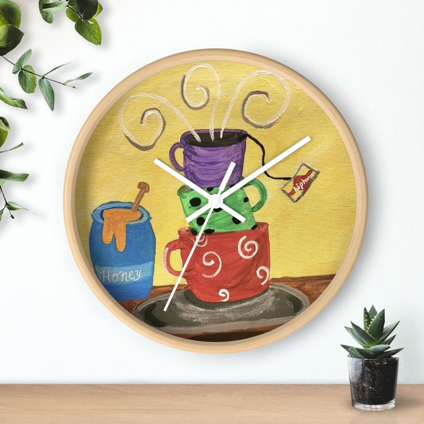 Cup Of Tea Wall Clock (Brookson Collection)