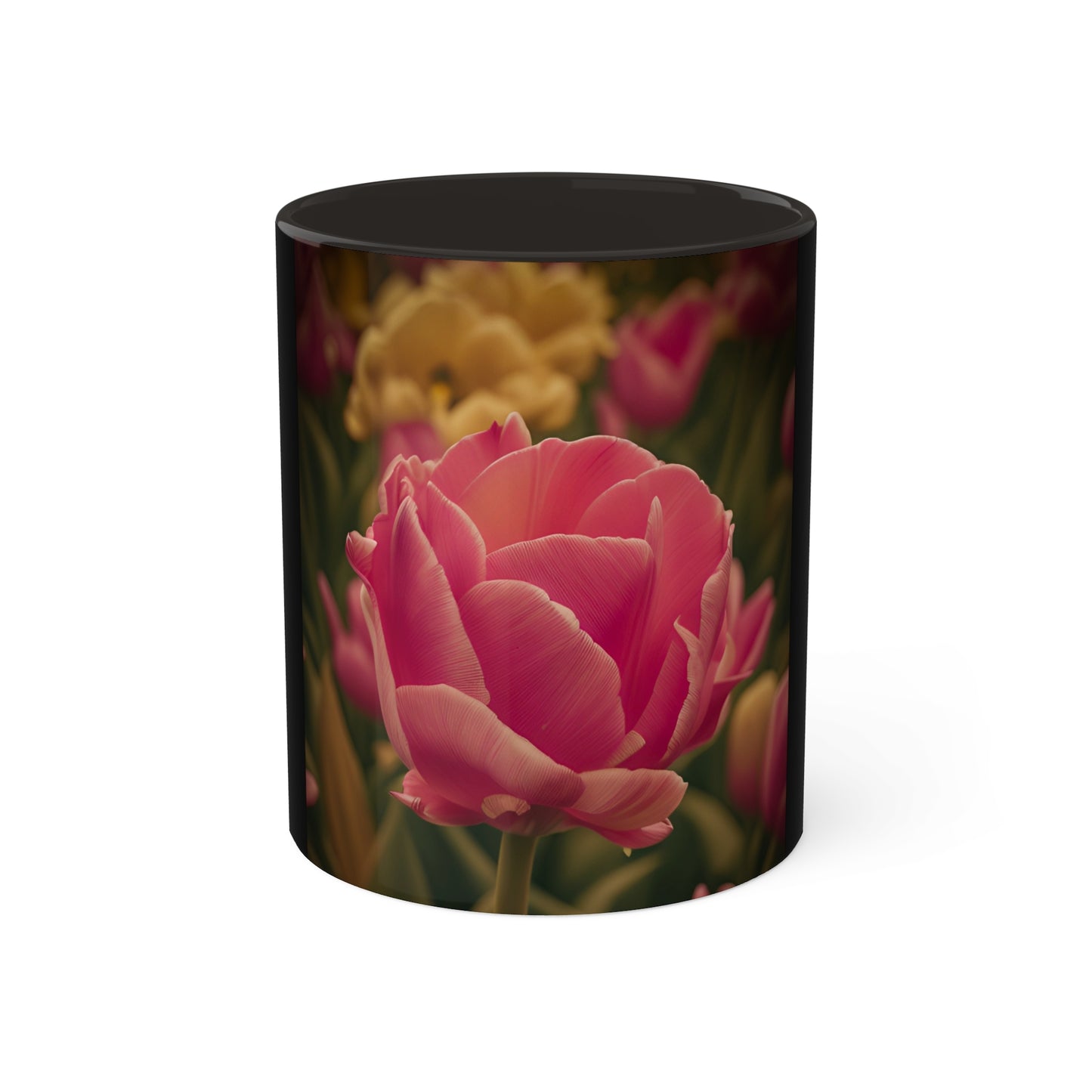 Pink Buttercup Mug, 11oz (SP Photography Collection) BLACK