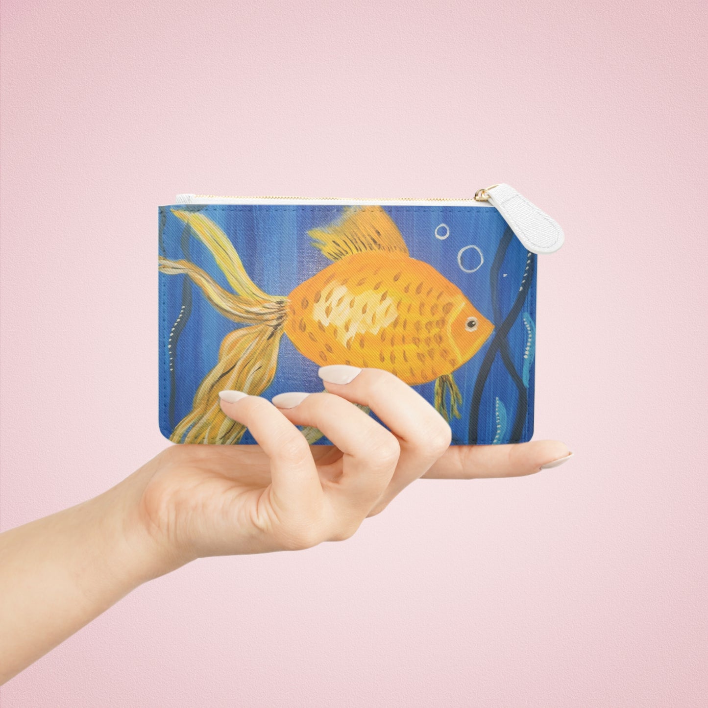 Goldfish Mini Clutch Bag (Brookson Collection) NAVY